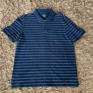 Untuckit Striped Polo T Shirt 100% Pima Cotton Men Size Medium EUC